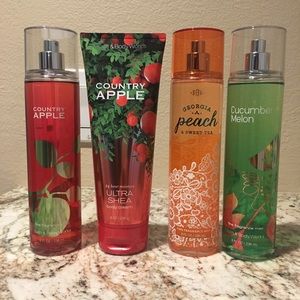 Bath & Body Works Body Cream & 3 Fragrance Mists
